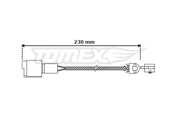 Obrázok Výstrażný kontakt opotrebenia brzdového oblożenia TOMEX Brakes  TX3028